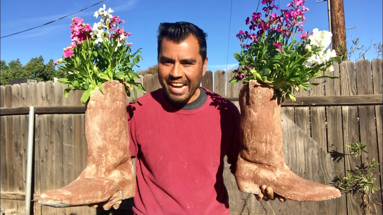 CONVIRTIENDO MIS BOTAS EN MACETAS / I turn my $1,000 dollar  boots into flower pots