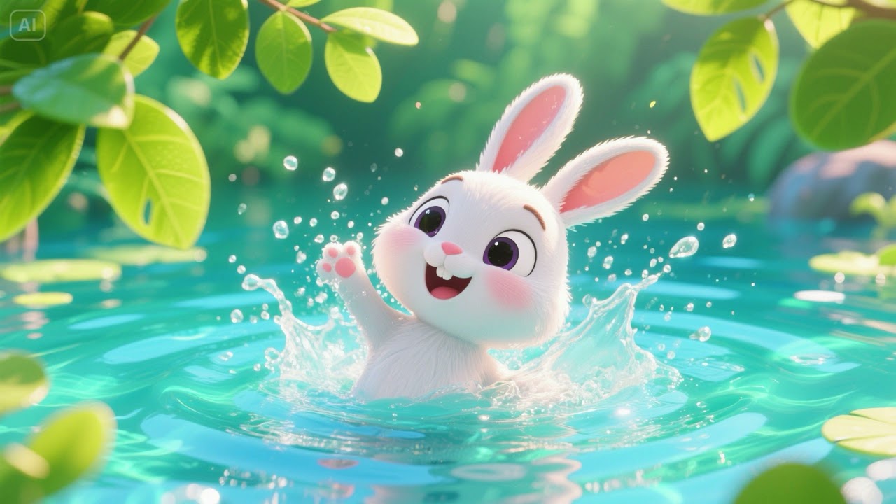 Bunny Splashy Water Song | Nursery Rhymes & Kids Songs