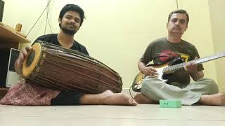 MAJOR PENTATONIC GUITAR SOLO MELODY (Mohana varnam part-1/ BHOOP ) with mridhangam