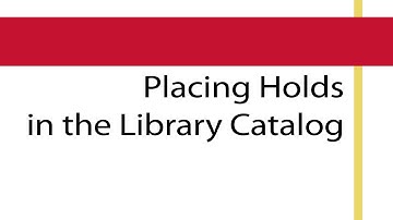 Placing holds in the CCAC library catalog