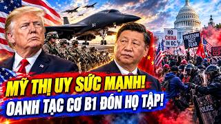 TIN NÓNG: Lữ đoàn B-1 nghênh tiếp Tập Cận Bình — Biểu tình đụng độ nảy lửa ngoài phố D.C.