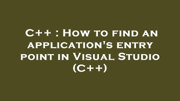 C++ : How to find an application