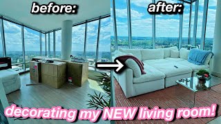 My 72 Hour Living Room Transformation! *decorating my new apartment* | Azlia Williams