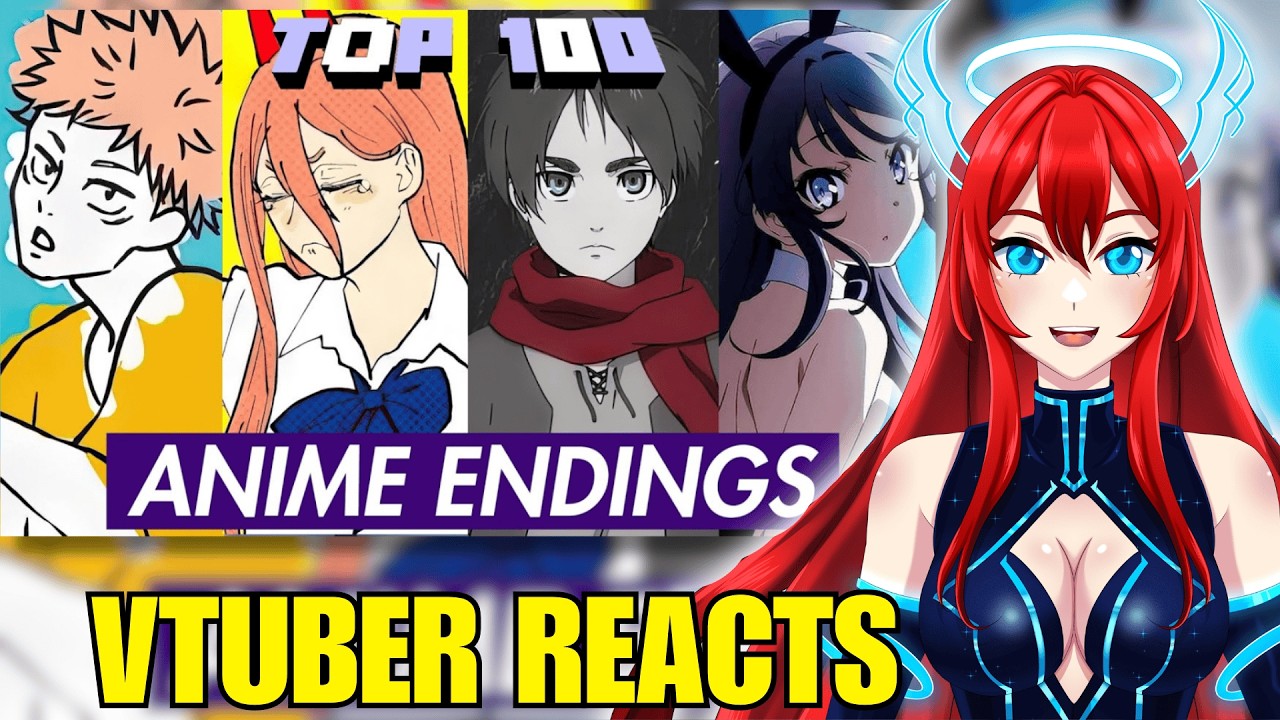 FIRST TIME Watching Top 100 Popular Anime Ending Songs of all time - VTuber Reaction
