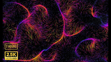 Colorful Fluid Simulation | 7 hours | Colorful Screensaver | Flow Field Particle System