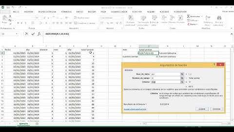 Funcion bdsuma y bdcontara