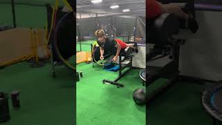 GHD, Extended Plank Hold, OverHead Med Ball Slam And Catch