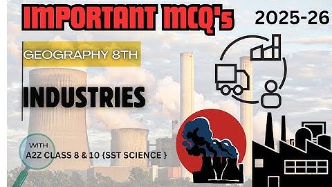 Class 8 Geography Chapter 5 MCQs | Industries | Most Important Questions