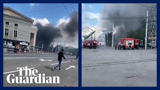 Footage purports to show aftermath of Russian strike in Vinnytsia, Ukraine