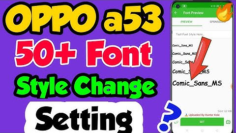 OPPO a53 mein Font Style kaise Change kare in hindi | how to change font style in oppo a53