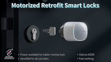 Motorized Keyless Electronic Automatic Retrofit Smart Lock with Waterproof Keypad