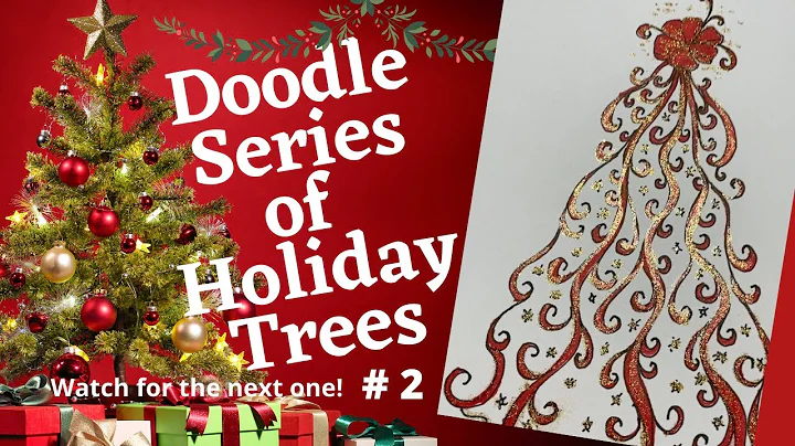 Series of Christmas Trees #2, Zentangle Patterns in Trees Watch Me Doodle for Crafts, BuJo, Journals