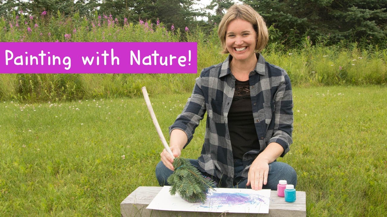 DIY Nature Paint Brushes Painting with Nature Art Projects for Kids