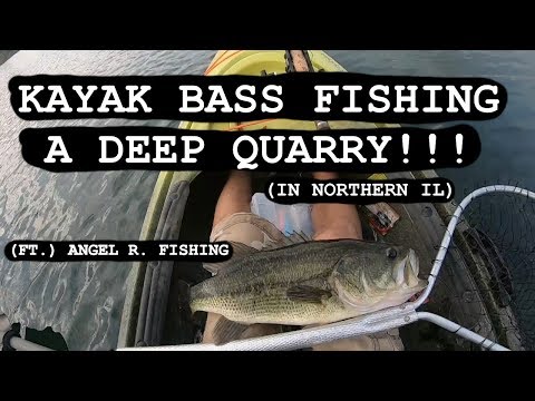 Kayak Bass Fishing a DEEP QUARRY LAKE!!! Fishing the FALL TRANSITION (ft Angel R Fishing)