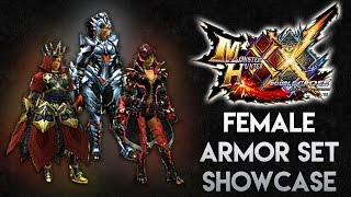 Monster Hunter Generations Ultimate: Female Armor Showcase (LR/HR/GRank) || モンハンＸＸ・防具セット（女性）
