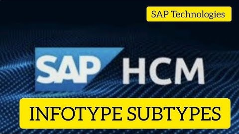 l Infotype Subtypes l @SAP Technologies
