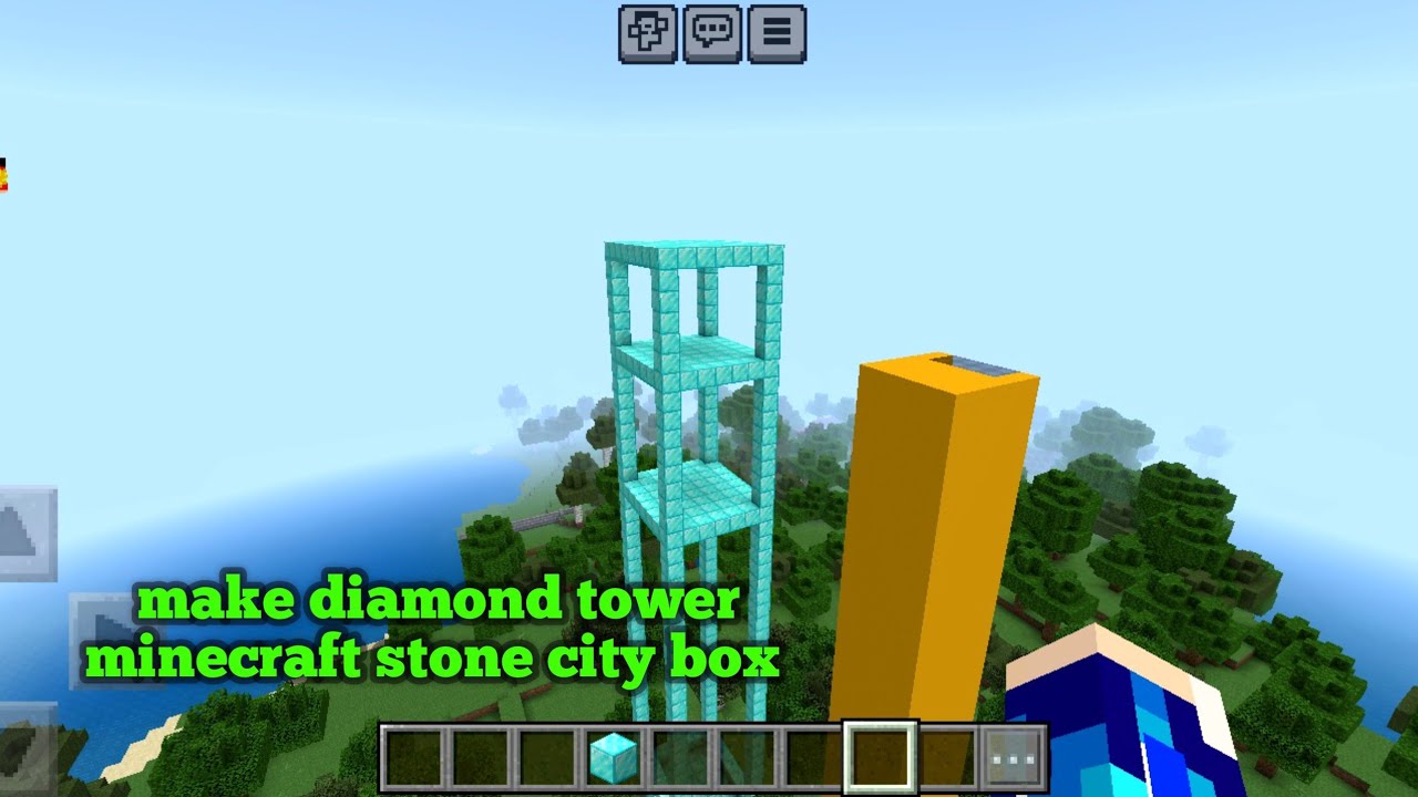 I,m crafts diamond tower minecraft stone city box