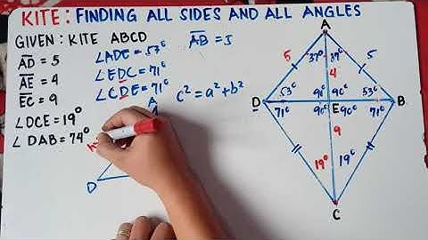 Kite | Finding All sides and All angles Measurement | Explain in Detailed |