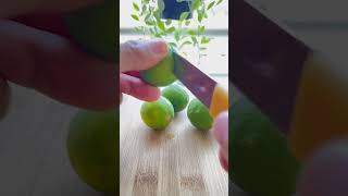 Cut green lemon