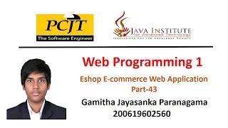 Web Project Task 43 | 1st Year | Semester 01 | Java Institute | Gamitha
