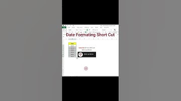Excel Date Format #shorts #short #youtubeshorts