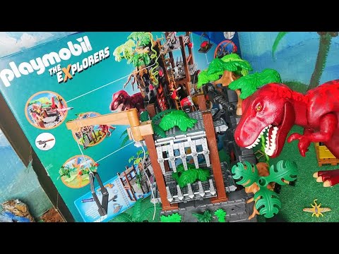 PLAYMOBIL 🕵️ Il Campo Base con il Dinosauro T-Rex