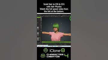 Vroid Hairstyle to iClone 8 & Character Creator 4 with Hair Physics Tutorial #iclone #cc4 #tutorial