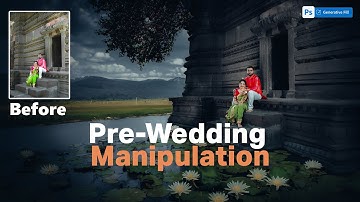 Pre Wedding Photoshop Manipulation | Step By Step In Hindi | Photoshop Ai | Generative Fill