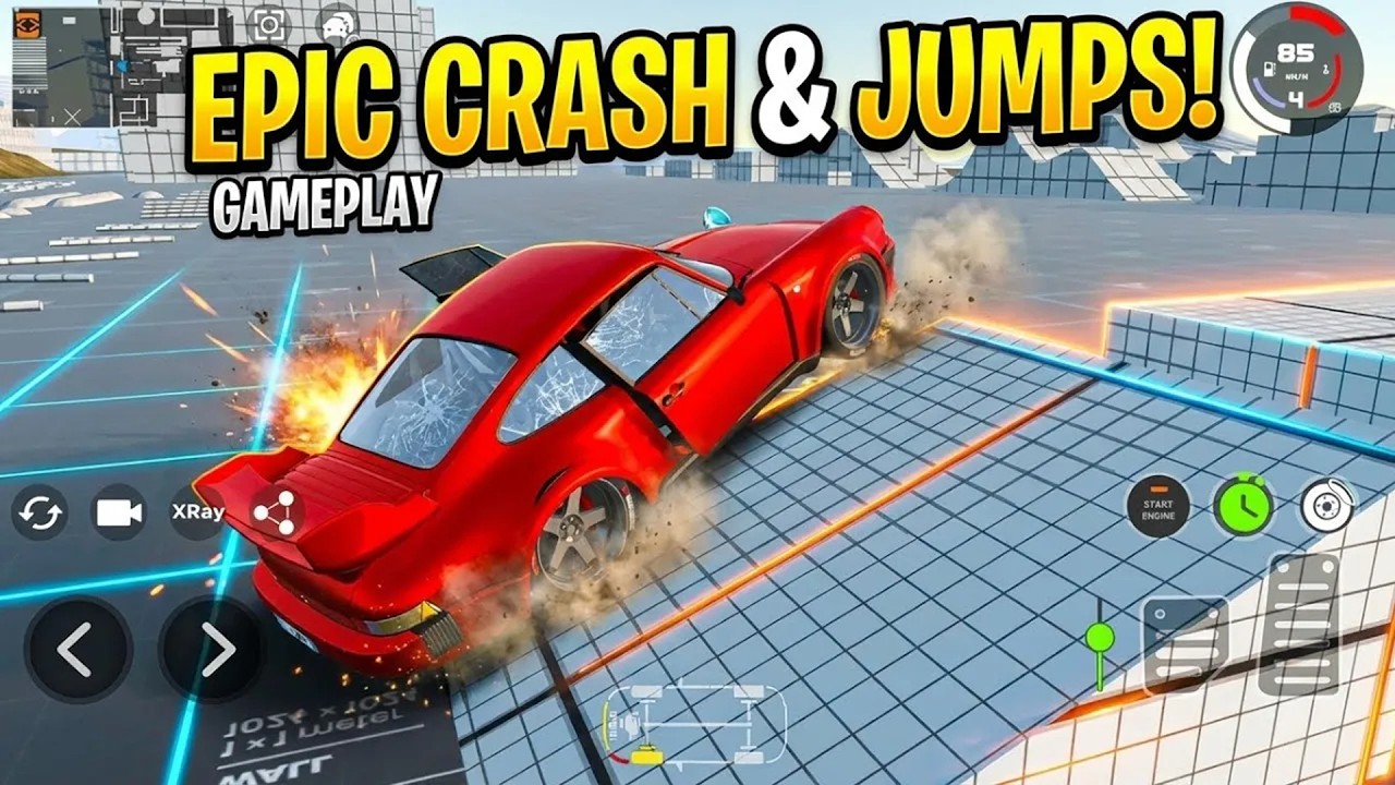 BeamNG Drive Ultra Realistic Crashes & Physics | Most Satisfying Stunts ...
