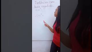 potência com base negativa e exponente completo fácil
