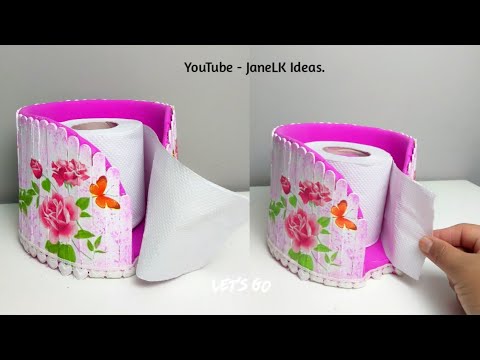 CREATIVE TOILET PAPER HOLDER IDEA 😍♻️ Diy . 