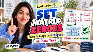 Set Matrix Zeroes Explained Visually | LeetCode 73 | O(1) Space