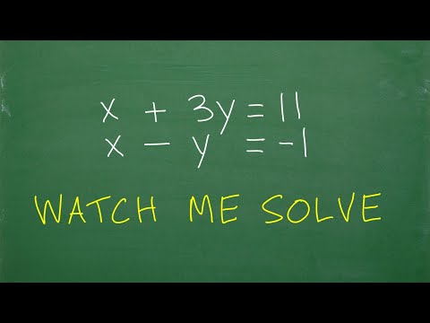 Watch me solve a LINEAR SYSTEM step-by-step…