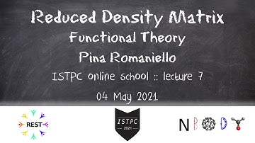 Reduced Density Matrix Functional Theory (P. Romaniello)