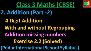 Addition 4 digit / missing numbers / Part 2 /class 3 math / students reference.