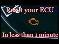 How to reset your ECU in less than 1 minute