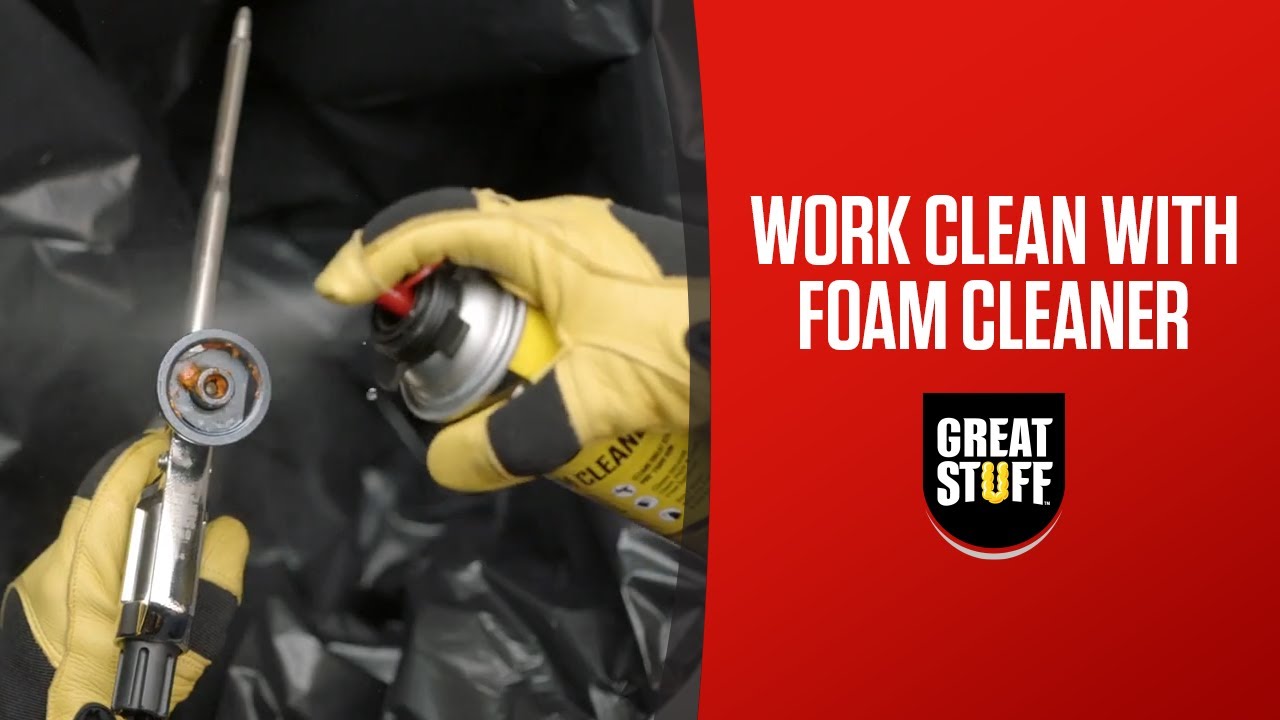 How to Clean Great Stuff Pro™️ Spray Foam Dispensing Guns with Great  Stuff™️ Foam Cleaner 