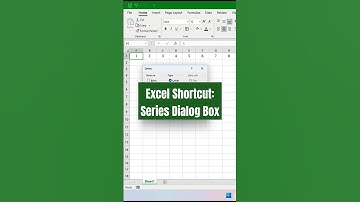 Quickly Open the Series Dialog Box in Excel | Keyboard Shortcut