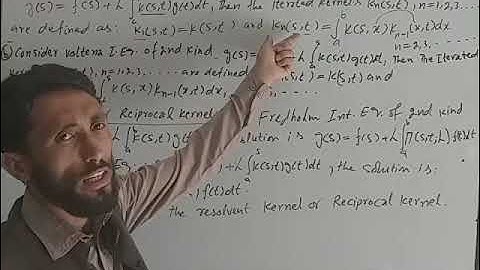 Lec#11 Definition of iterated kernel and resolvent kernel