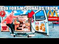 BOX FORT MCDONALDS FOOD TRUCK! Box Fort City Challenge