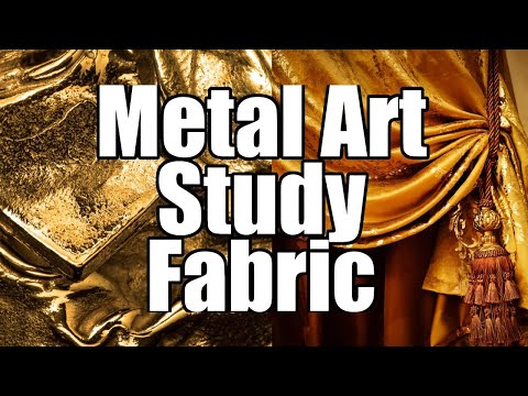 Gold fabric and Folds  Art Study Learn to paint Acrylic Techniques and Tips | The Art Sherpa