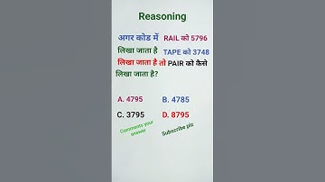 brain test 🤔 reasoning questions coding decoding reasoning questions#ias #gk #shorts#viral