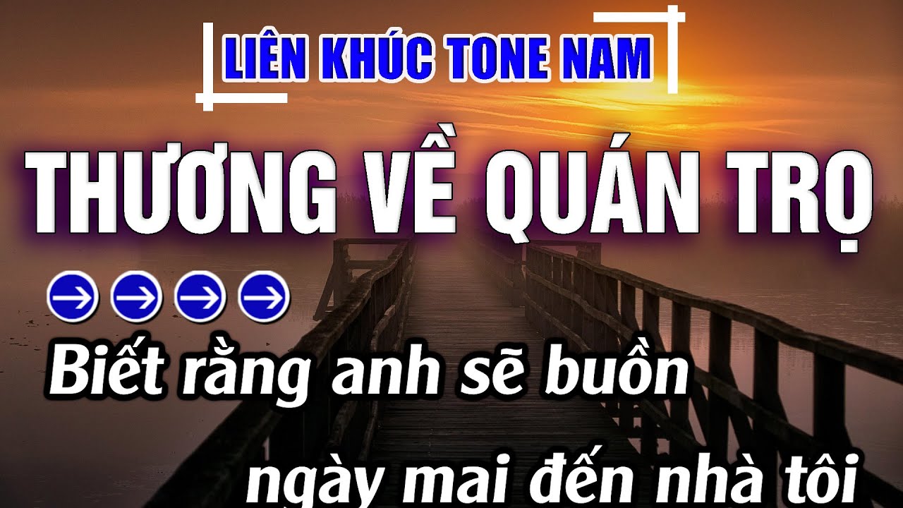 Liên Khúc Bolero Tone Nam Dễ Hát Karaoke Thương Về Quán Trọ | Karaoke Đăng Khôi