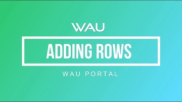 DIY Tenant Portal Using WAU Portal & Podio | Adding Rows
