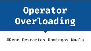 Entendendo Operator Overloading #OperatorOverloading #SobrecargaDeOperadores #Programacao