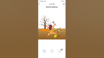 Easy Game Brain test level 144 Stop the barbarian. Walkthrough