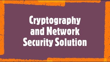 Cryptography and Network Security solution chapter 1