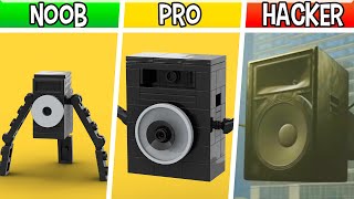 LEGO Speaker Strider : Noob, Pro and Hacker Builds | Lego Skibidi Toilet