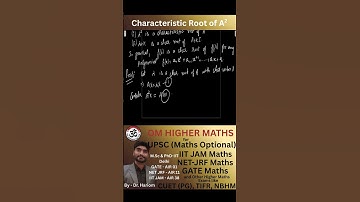 Eigen Value | Characteristic Root of Square of a Matrix A i.e., A^2 @OmHigherMaths