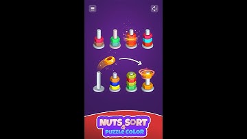 Mission Impossible?? Nut Sort Puzzle Game (1 to 10 ) levels | Mind Relaxing | ASMR #trending